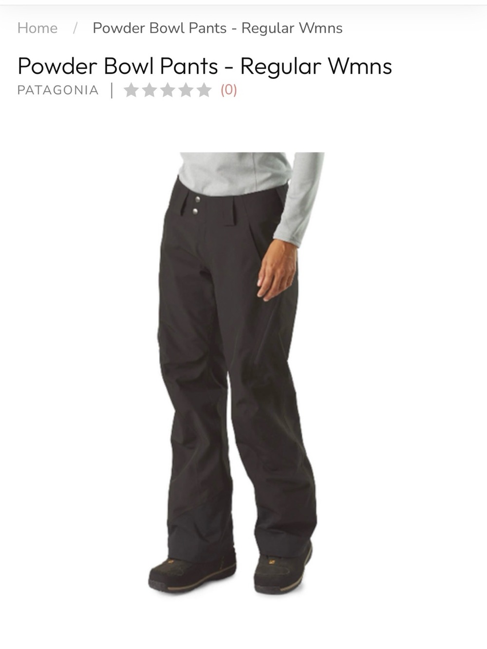 Patagonia Black Women's Gor-Tex Powder Bowl Ski Pants